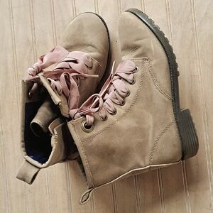 Girl Cat & Jack Pink Sash Lace Ankle Boots